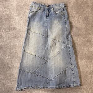 Vintage Mudd Girls Denim Maxi Skirt